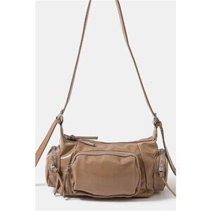 Fame Glossy Faux‎ Leather Multi Pocket Hand Bag